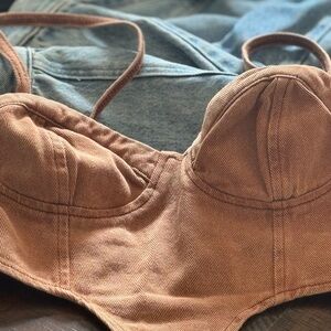 Bustier Denim Top